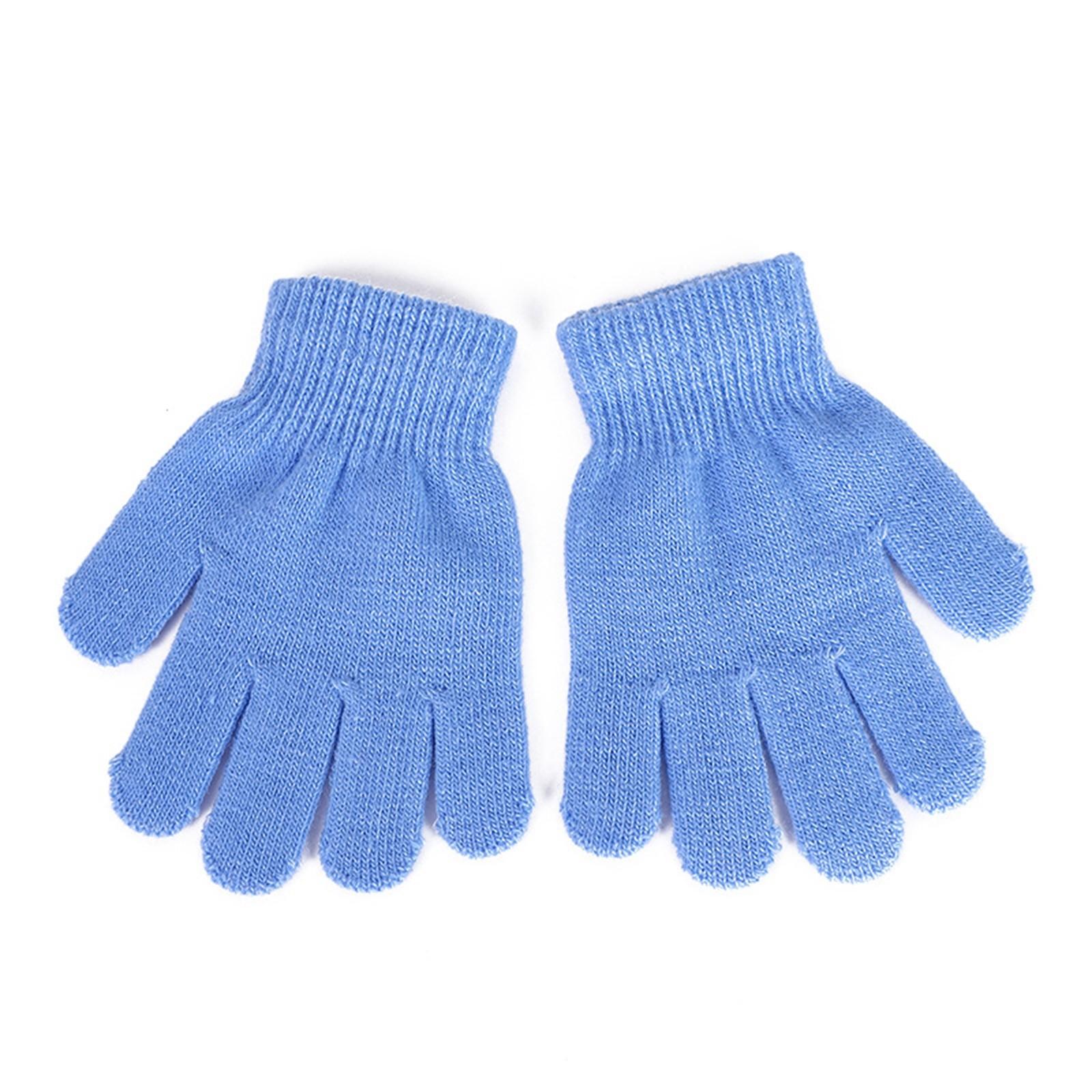 Детские зимние вязаные перчатки, теплые детские перчатки для мальчиков и девочек One Size
