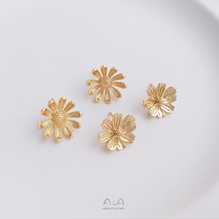14K Gold-Filled Cherry Blossom Daisy Hoop Earrings with 925 Sterling Silver Needle, Mori Style
14K Gold-Filled Cherry Blossom Daisy Hoop Earrings with 925 Sterling Silver Needle, Mori Style