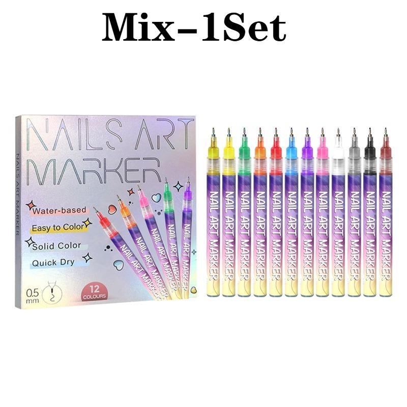 1-5Sets12Color Nail ArtGraffiti PenSet Waterproof AcrylicPaint Pens for Nail PaintingExtra Fine 05mm Nail MarkerSet for Manicure
1-5Sets12Color Nail ArtGraffiti PenSet Waterproof AcrylicPaint Pens for Nail PaintingExtra Fine 05mm Nail MarkerSet for Manicure