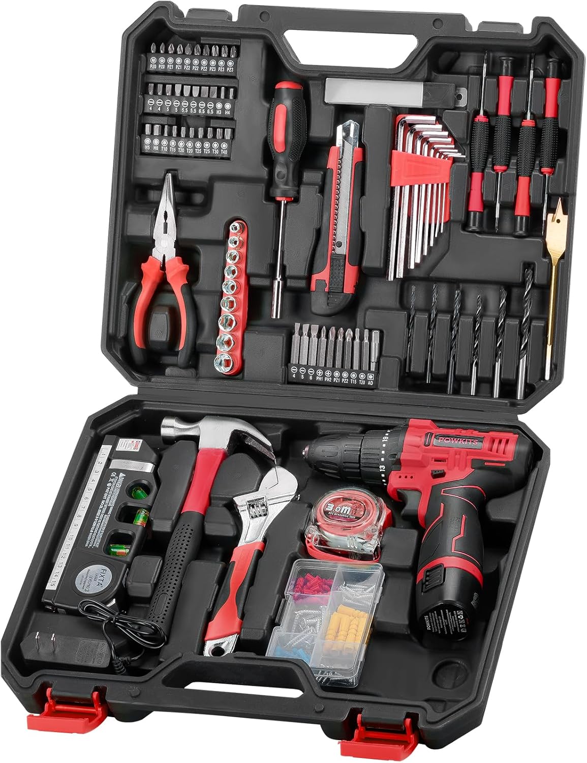 12V Cordless Drill Set with Battery & Charger, 142-Piece Tool Kit, Portable Red Repair Case for Home Use червоний
12V Cordless Drill Set with Battery & Charger, 142-Piece Tool Kit, Portable Red Repair Case for Home Use червоний