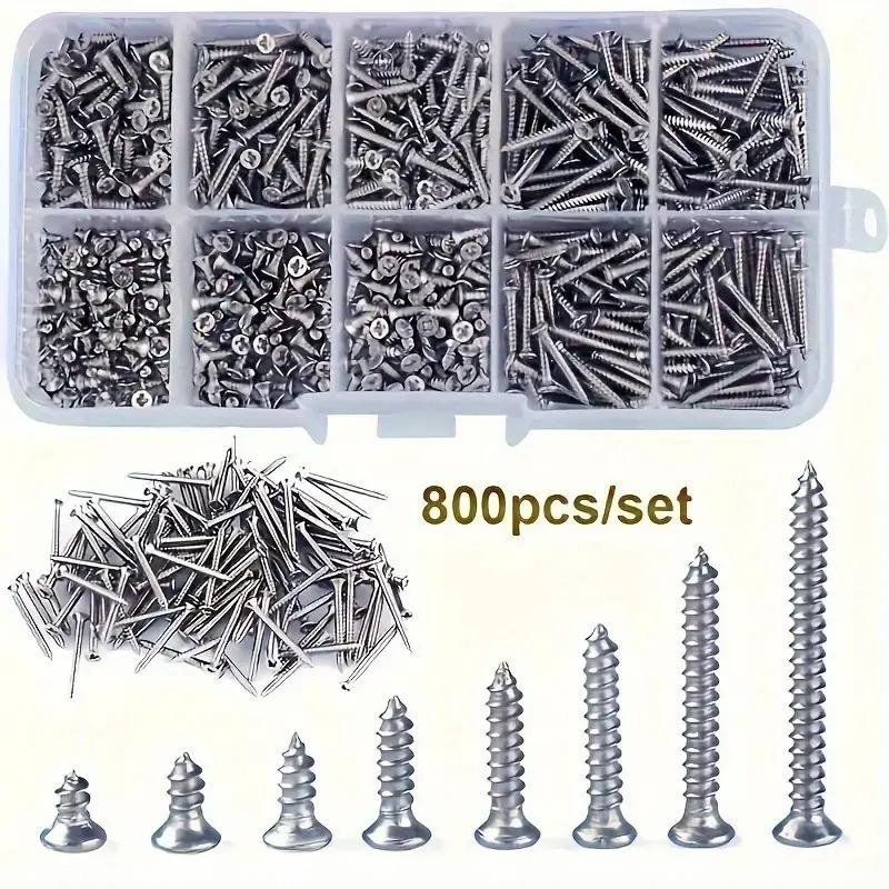 800pcs/304 Stainless Steel Cross Countersunk Head KA Self-tapping Screw M2 Series Assembly 800pcs
800pcs/304 Stainless Steel Cross Countersunk Head KA Self-tapping Screw M2 Series Assembly 800pcs