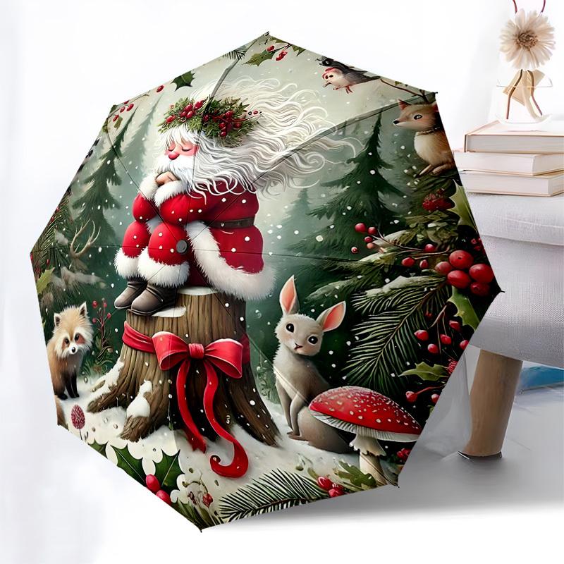 1pc Christmas Forest Santa & Friends Automatic Opening Folding Umbrella, 8 Rib Iron Frame Outdoor for Fans, Travelers, Daily Use, Festive Gift.N049
1pc Christmas Forest Santa & Friends Automatic Opening Folding Umbrella, 8 Rib Iron Frame Outdoor for Fans, Travelers, Daily Use, Festive Gift.N049