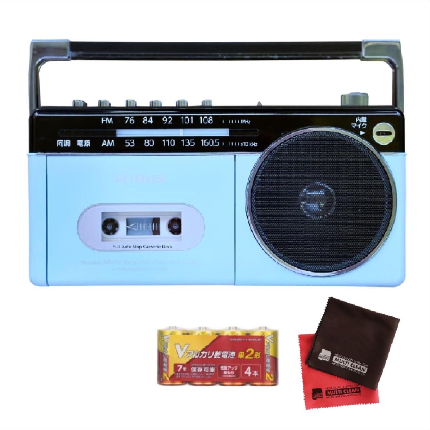 Aiwa radio cassette player audio RCP3 pastel blue 4 AA batteries cross set -G GAA4-RCP0003(PB) пастельних тонів синього кольору
Aiwa radio cassette player audio RCP3 pastel blue 4 AA batteries cross set -G GAA4-RCP0003(PB) пастельних тонів синього кольору