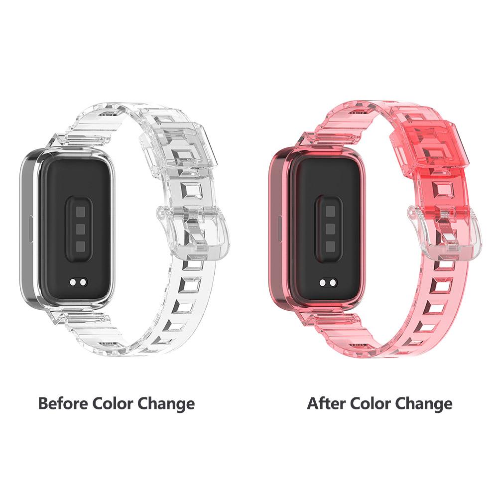 For Xiaomi Redmi Band 3 / Smart Band 9 Active Transparent Color Changing TPU Watch Band Integrated with Case
For Xiaomi Redmi Band 3 / Smart Band 9 Active Transparent Color Changing TPU Watch Band Integrated with Case