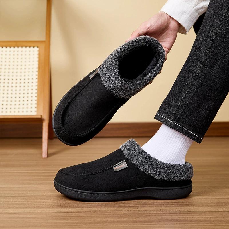 House Suede Slippers for Men TPR Sole Non Slip Durable Soft Warm Memory Foam Cushion Comfortable Living Room Shoes 42-43 чорний
House Suede Slippers for Men TPR Sole Non Slip Durable Soft Warm Memory Foam Cushion Comfortable Living Room Shoes 42-43 чорний