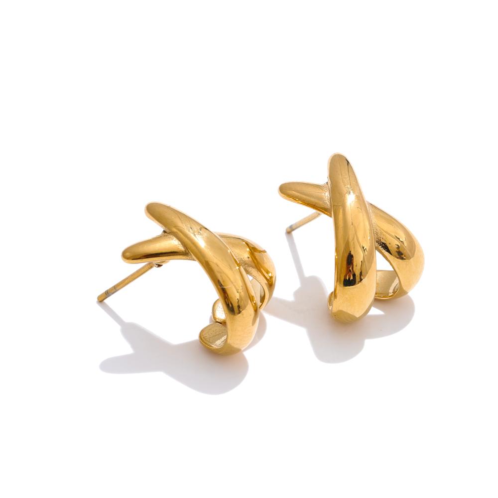 Yhpup Minimalist Metal X-Shape Stud Earrings 18K PVD Plated Daily Stainless Steel Attractive Fashion Jewelry for Women
Yhpup Minimalist Metal X-Shape Stud Earrings 18K PVD Plated Daily Stainless Steel Attractive Fashion Jewelry for Women