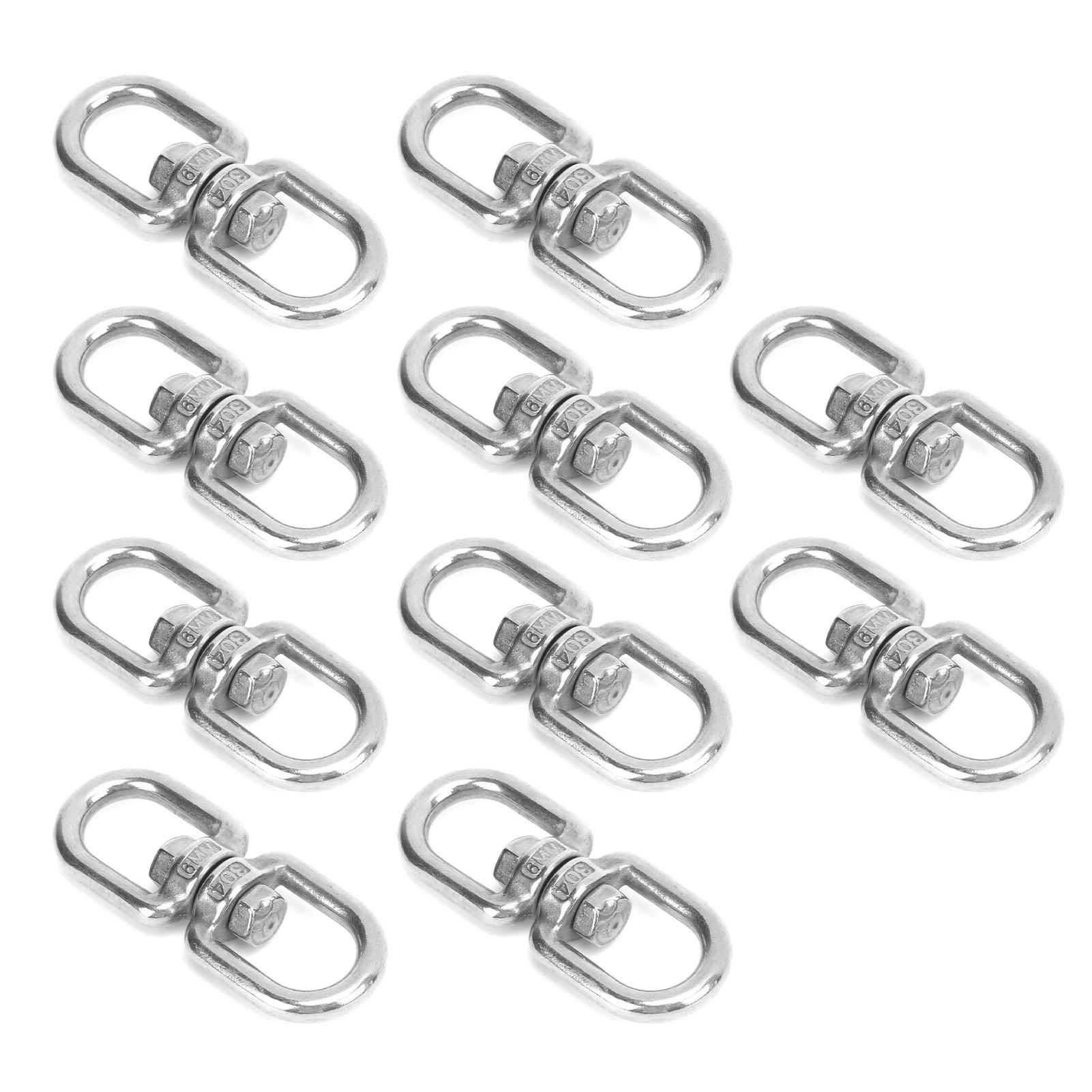 10Pcs Swivel Hooks M6 Double Ended Stainless Steel 8Shape Shackle Ring Connector
10Pcs Swivel Hooks M6 Double Ended Stainless Steel 8Shape Shackle Ring Connector