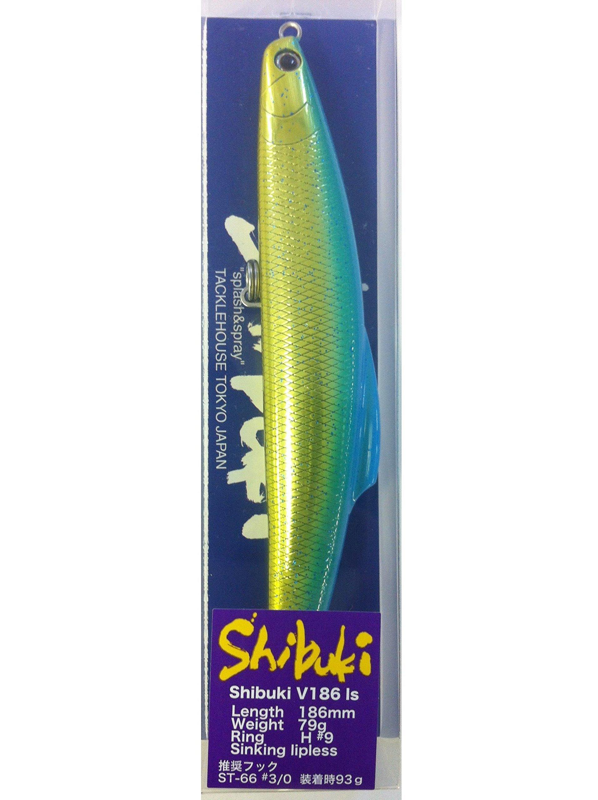 TackleHouse Shibuki ls Lipless MHG V186ls Lure Minnow, 186mm, 79g, Mahi-Ira #12,
TackleHouse Shibuki ls Lipless MHG V186ls Lure Minnow, 186mm, 79g, Mahi-Ira #12,