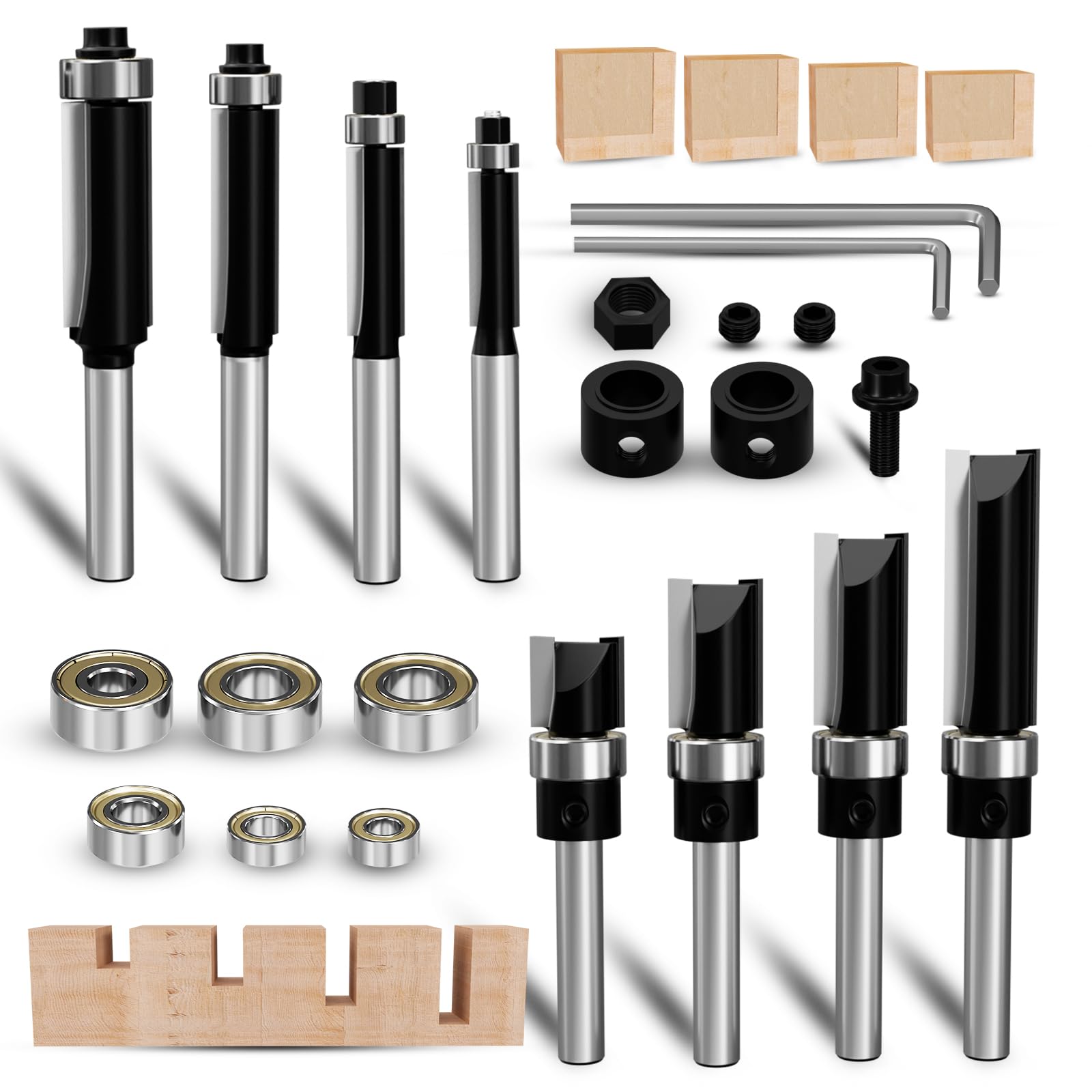 METOTY Router Bit 6mm Straight Bit with Turn Guide Trimmer Bits Replacement Bearings and Cutting Tools 8-Piece Set, Shank, Bearings, (Includes
METOTY Router Bit 6mm Straight Bit with Turn Guide Trimmer Bits Replacement Bearings and Cutting Tools 8-Piece Set, Shank, Bearings, (Includes