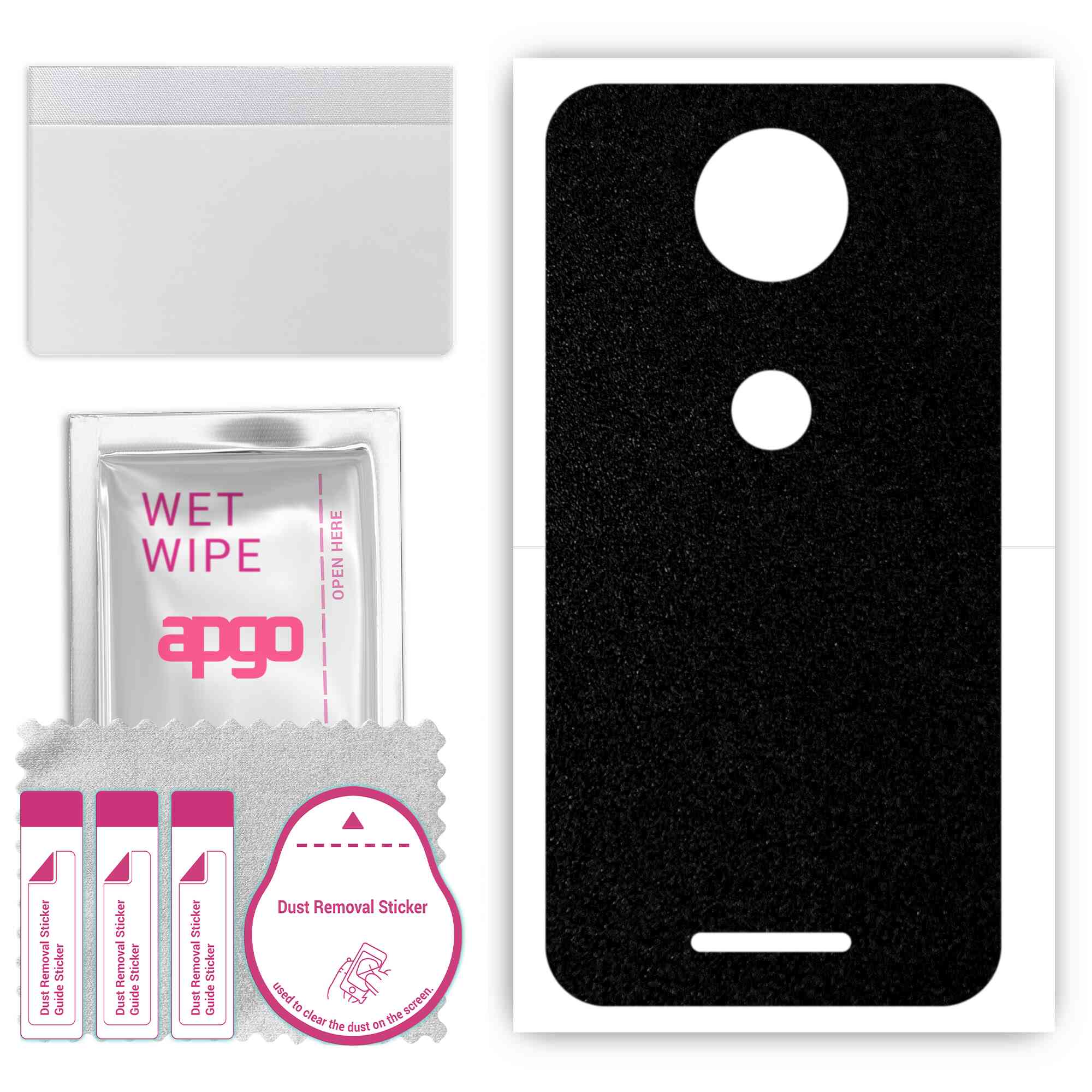 apgo Захисна наклейка для задньої панелі, сумісна з Motorola Moto C Plus, Wrap Film, Foil, Vinyl - Pattern Matte Black
apgo Захисна наклейка для задньої панелі, сумісна з Motorola Moto C Plus, Wrap Film, Foil, Vinyl - Pattern Matte Black