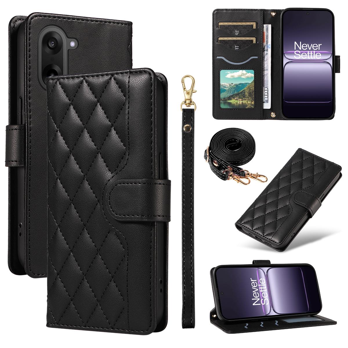 For OnePlus Nord CE5 5G/OnePlus Ace 5 Racing 5G Wallet Case Rhombus Leather Phone Cover with Strap Black
For OnePlus Nord CE5 5G/OnePlus Ace 5 Racing 5G Wallet Case Rhombus Leather Phone Cover with Strap Black