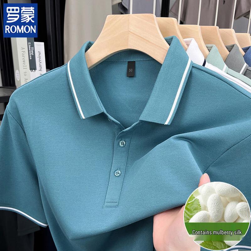 ROMON Men s Mulberry Silk Blend Cooling Polo Shirt L
ROMON Men s Mulberry Silk Blend Cooling Polo Shirt L