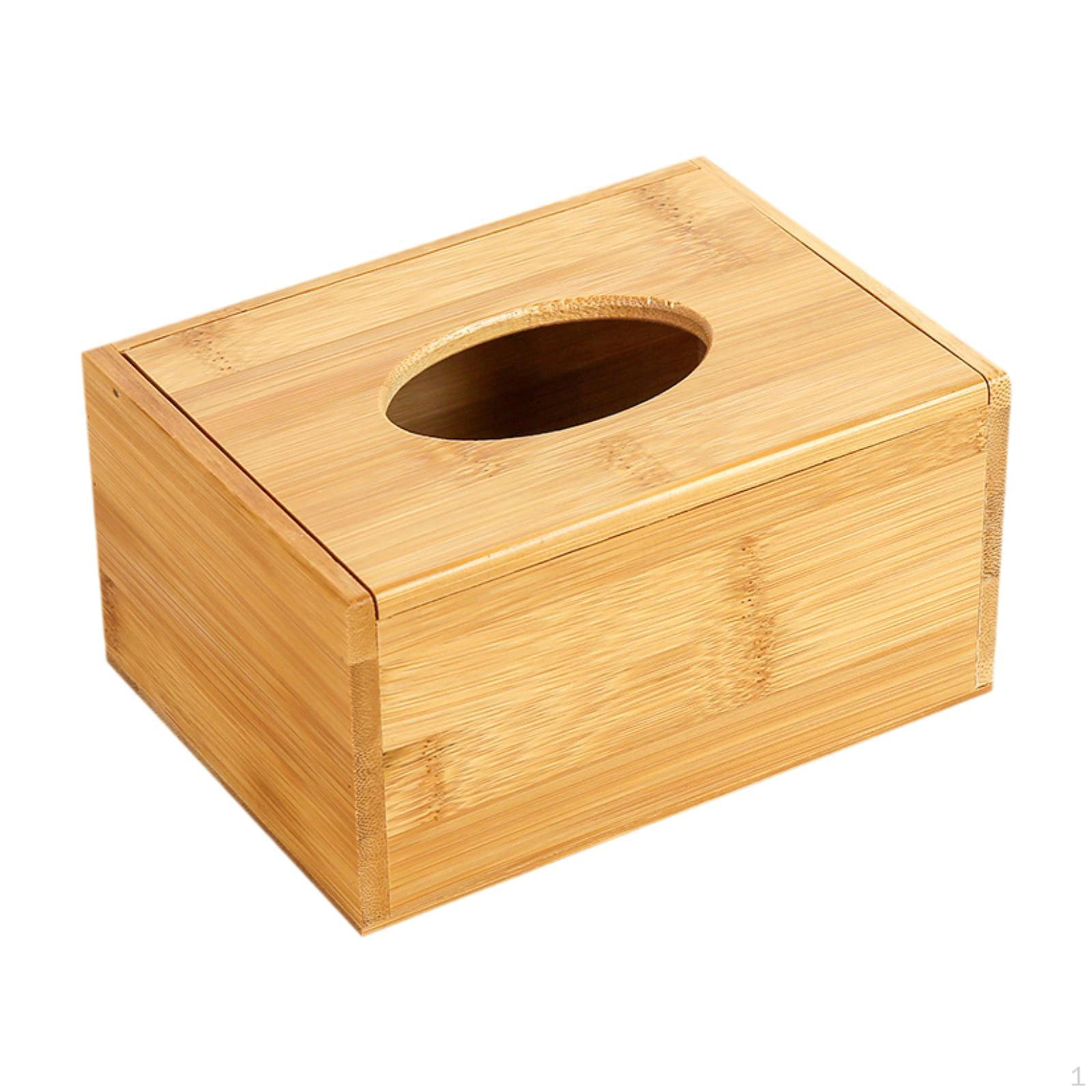 Bamboo Прямоугольный диспенсер для салфеток для офисной столешницы M