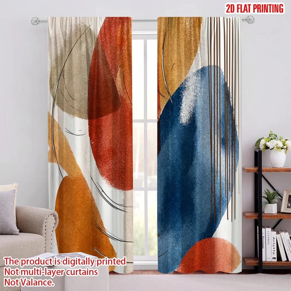Set Of 2 Flat Printing Window Drapes Circles Digital Printed Polyester Holiday Decorations Perfect Festive Winter Curtain W100*H70(CM)-Hooks&1PCS
Set Of 2 Flat Printing Window Drapes Circles Digital Printed Polyester Holiday Decorations Perfect Festive Winter Curtain W100*H70(CM)-Hooks&1PCS