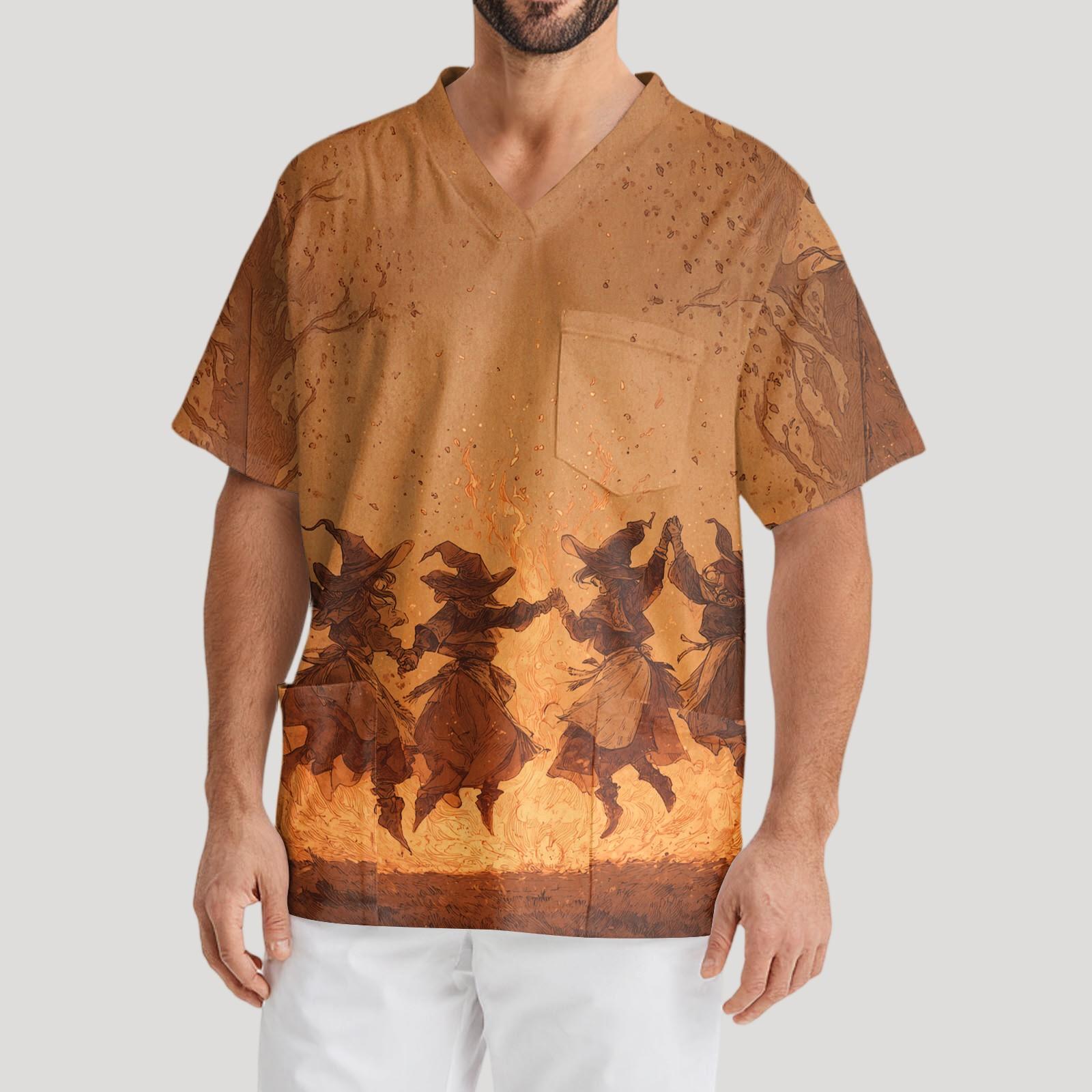 Мужская рабочая блузка с короткими рукавами и v-образным вырезом с принтом, топ с нагрудным карманом M
Мужская рабочая блузка с короткими рукавами и v-образным вырезом с принтом, топ с нагрудным карманом M