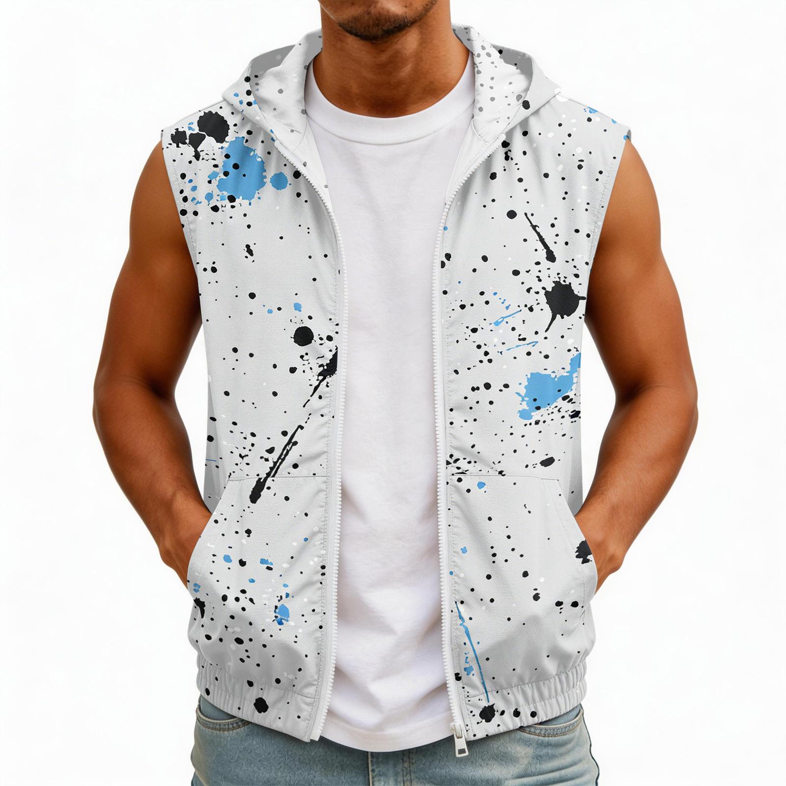 Men s Sleeveless Hooded Sun Protection Vest Lightweight with Pockets Ink Style Print Outdoor Sportswear XXL
Men s Sleeveless Hooded Sun Protection Vest Lightweight with Pockets Ink Style Print Outdoor Sportswear XXL