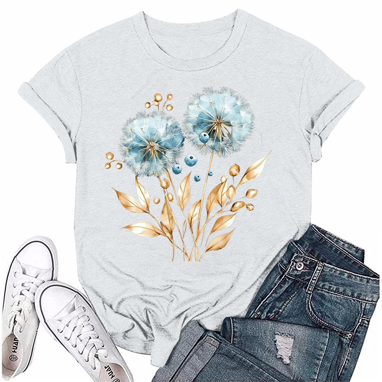 Жіноча мода Принтована футболка з круглим вирізом та коротким рукавом Пуловер Топ XL білий
Жіноча мода Принтована футболка з круглим вирізом та коротким рукавом Пуловер Топ XL білий