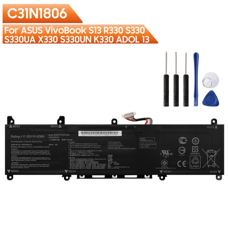 Сменный аккумулятор C31N1806 для ASUS VivoBook S13 S330F S330UA S330FN S330FA X330FA X330FL X330UA K330 R330 K330FA
Сменный аккумулятор C31N1806 для ASUS VivoBook S13 S330F S330UA S330FN S330FA X330FA X330FL X330UA K330 R330 K330FA