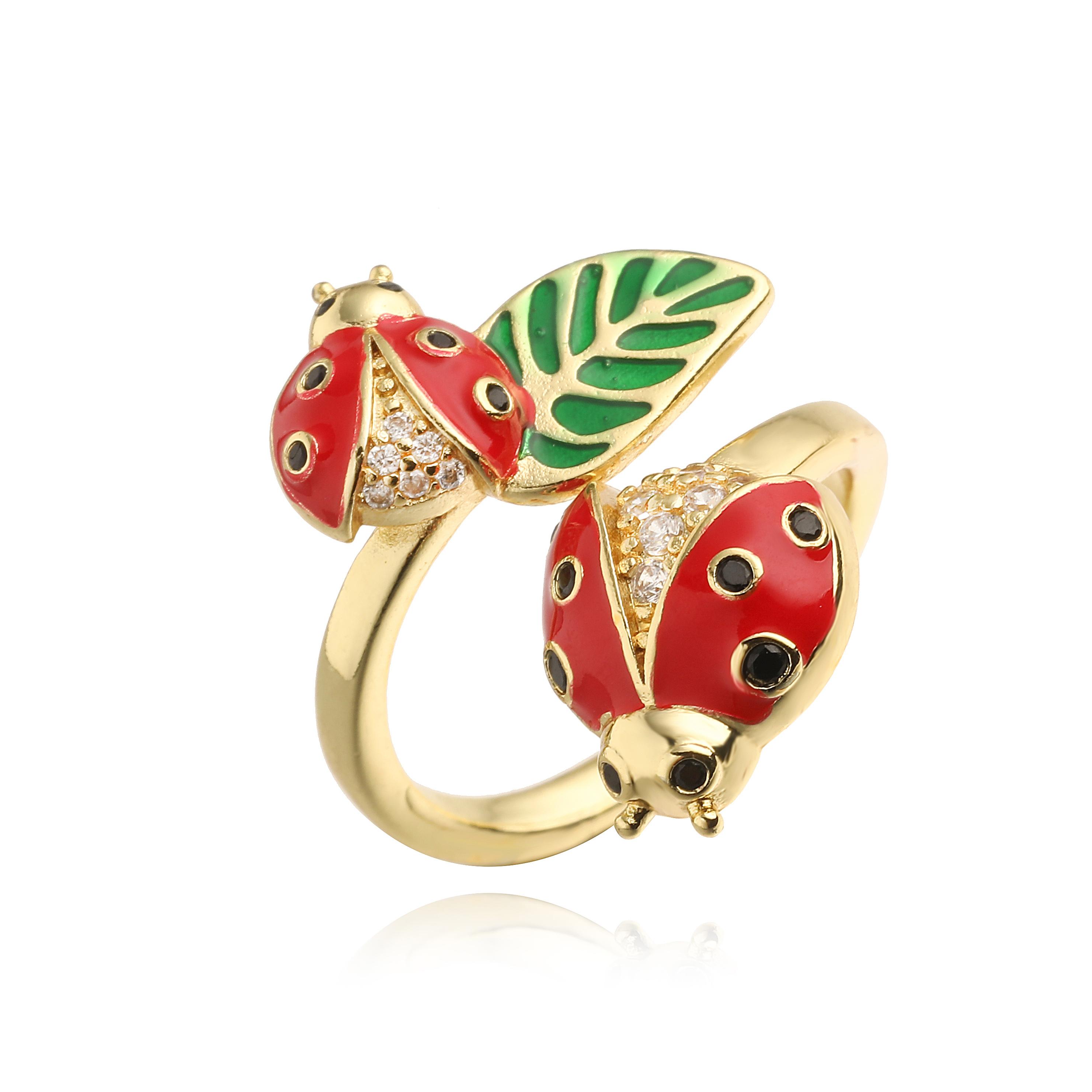 HECHENG, Enamel Dripping Oil Craft Beetle Flower Insect Ring Suitable for Women Neutral Cute Adjustable Copper Ring 1 Piece resizable
HECHENG, Enamel Dripping Oil Craft Beetle Flower Insect Ring Suitable for Women Neutral Cute Adjustable Copper Ring 1 Piece resizable