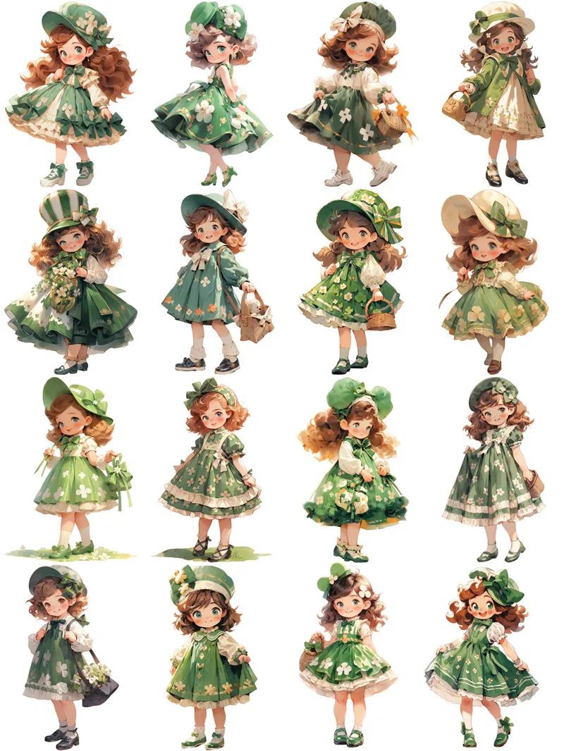 16Pcs/Pack Green Dress Girl Sticker DIY Craft Scrapbooking Album Junk Journal Decorative Stickers
16Pcs/Pack Green Dress Girl Sticker DIY Craft Scrapbooking Album Junk Journal Decorative Stickers