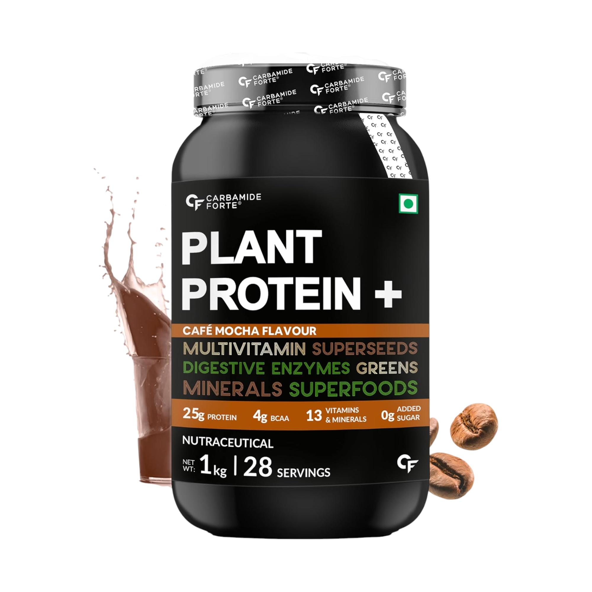 Carbamide Forte Vegan Protein Powder 1Kg - Plant Based Protein Powder with Multivitamins, Minerals & Superfoods Cafe Mocha
Carbamide Forte Vegan Protein Powder 1Kg - Plant Based Protein Powder with Multivitamins, Minerals & Superfoods Cafe Mocha