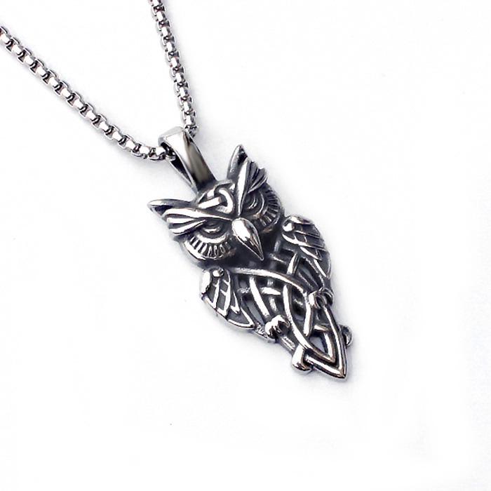 Steel Warrior Vintage Viking Owl Pendant Necklace - Stainless Steel for Men & Women
Steel Warrior Vintage Viking Owl Pendant Necklace - Stainless Steel for Men & Women