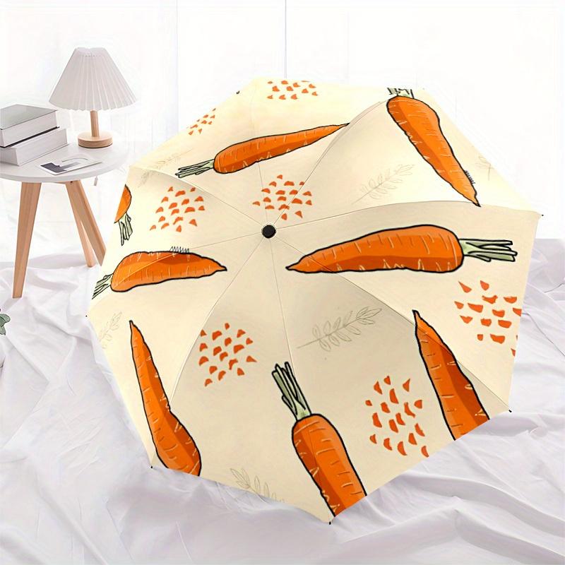 1pc Carrot Pattern Automatic Open 8-Rib Windproof Umbrella, Travel & Commuting, Suitable for All Seasons
1pc Carrot Pattern Automatic Open 8-Rib Windproof Umbrella, Travel & Commuting, Suitable for All Seasons