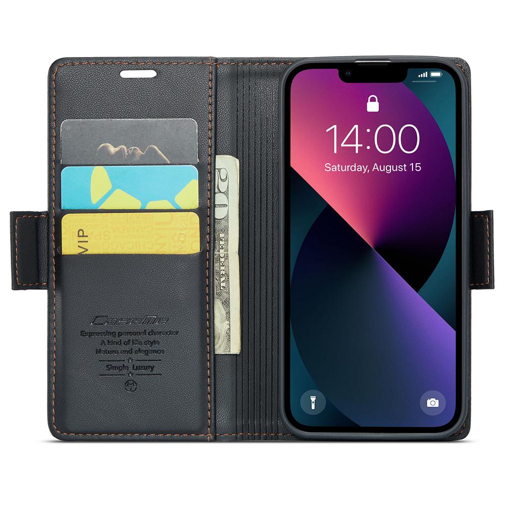 For iPhone 15 Plus Leather Case CASEME 023 RFID Blocking 3 Card Slot Mobile Cover Black
For iPhone 15 Plus Leather Case CASEME 023 RFID Blocking 3 Card Slot Mobile Cover Black