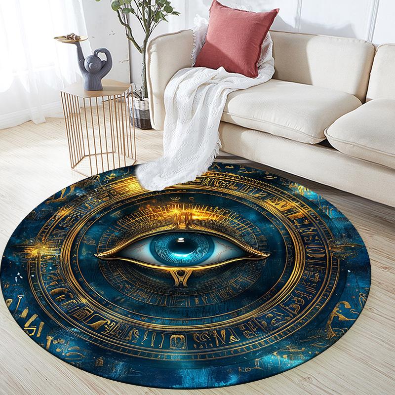 Egyptian Rune Eye Pattern Carpet Rug for Living Room Bedroom Sofa Playroom Decor,Non-slip Floor Mat 80cmx80cm
Egyptian Rune Eye Pattern Carpet Rug for Living Room Bedroom Sofa Playroom Decor,Non-slip Floor Mat 80cmx80cm