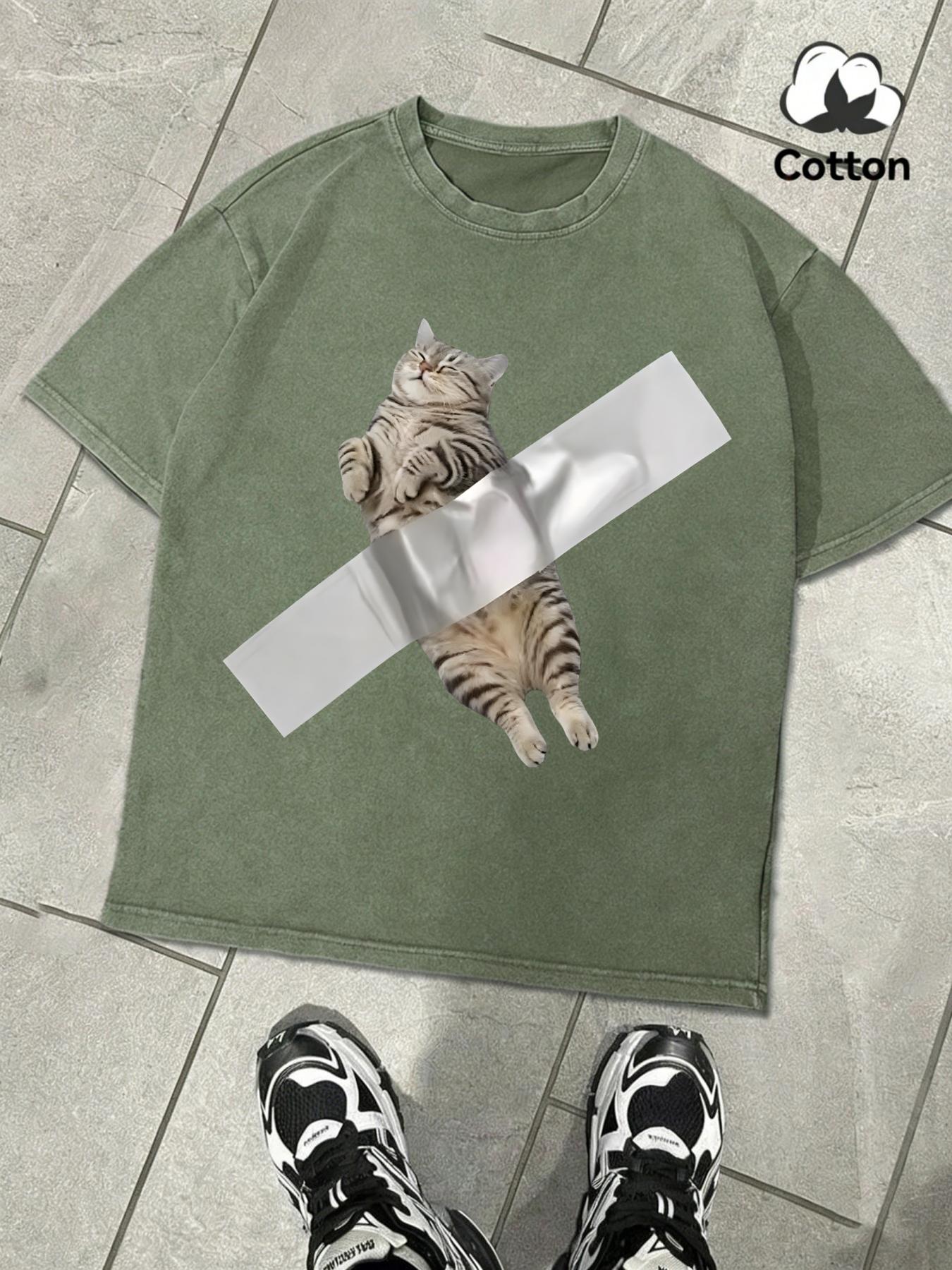 The Kitten Has Been Sealed Male TShirts Summer Washed TShirt Soft Loose Snow Wash Clothing Unisex Basics Cotton Streetwear S
The Kitten Has Been Sealed Male TShirts Summer Washed TShirt Soft Loose Snow Wash Clothing Unisex Basics Cotton Streetwear S