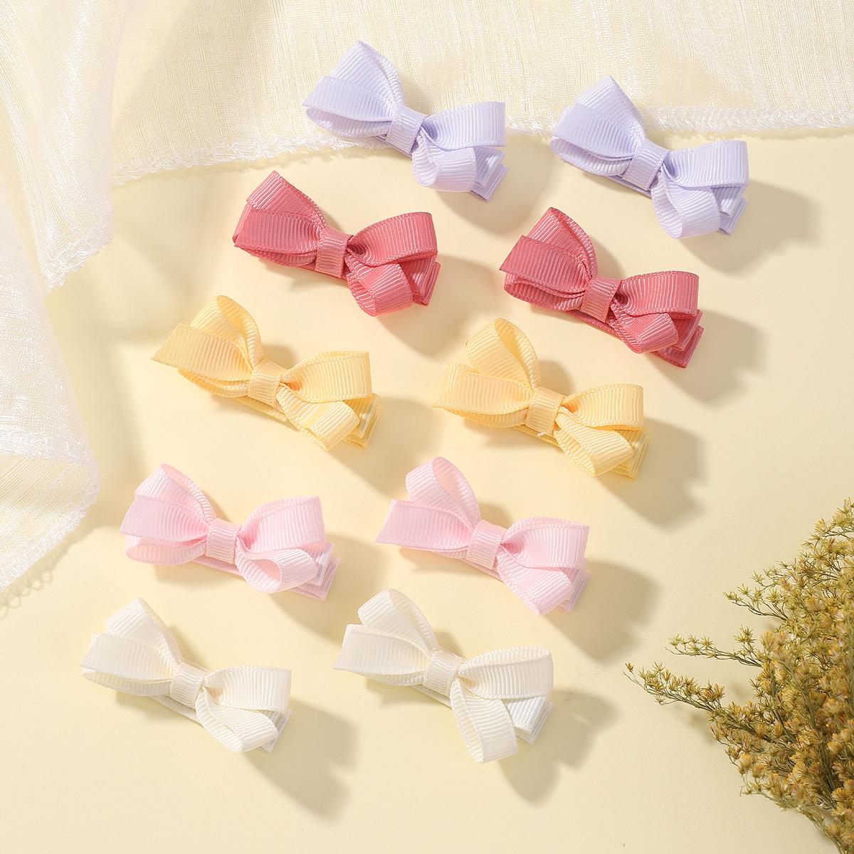 10pcs/set Elegant 2 Solid Color Bow Hair Clips for Baby Girls Small Ribbon Bow Hairclip Hairgrips Headwear Hair Accessories
10pcs/set Elegant 2 Solid Color Bow Hair Clips for Baby Girls Small Ribbon Bow Hairclip Hairgrips Headwear Hair Accessories