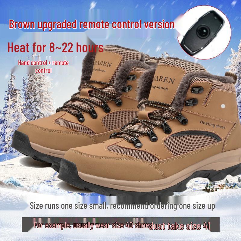 Умные электрические ботинки с подогревом - Зимние хлопковые ботинки с плюшевым мехом для мужчин и женщин Size 41
Умные электрические ботинки с подогревом - Зимние хлопковые ботинки с плюшевым мехом для мужчин и женщин Size 41