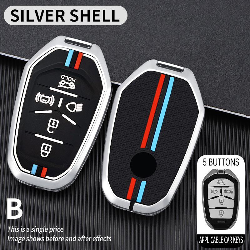 Zinc Alloy+Silicone Car Remote Key Case Cover Protective Shell Fob for Ssang Yong 2020 G4 Rexton CarKeychain Styling Accessories
Zinc Alloy+Silicone Car Remote Key Case Cover Protective Shell Fob for Ssang Yong 2020 G4 Rexton CarKeychain Styling Accessories