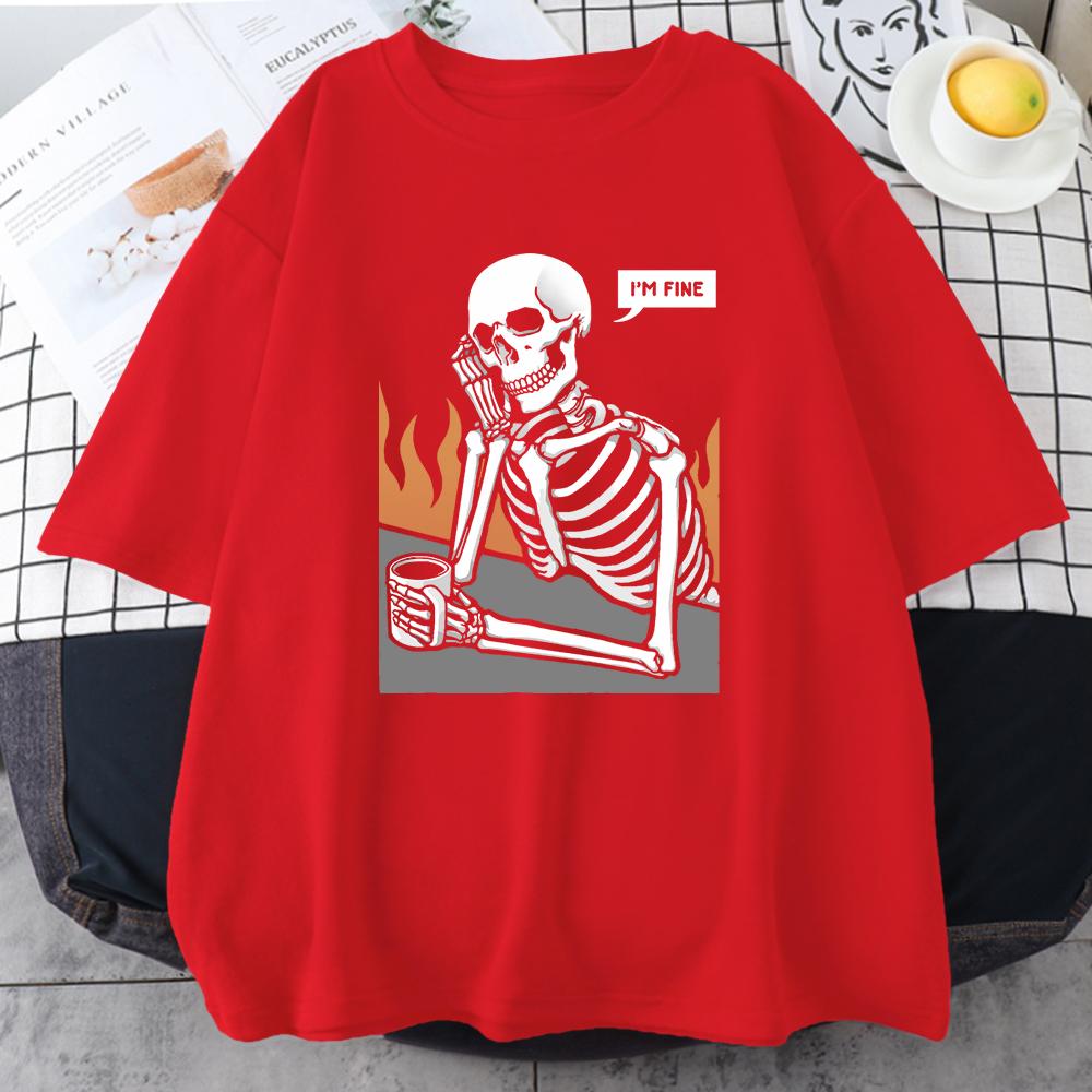 Skeletons In Meditation And Keep Alone Prints Unisexs Cotton Short Sleeve Personality Street Hip Hop Clothing Casual Unisex TShirts S
Skeletons In Meditation And Keep Alone Prints Unisexs Cotton Short Sleeve Personality Street Hip Hop Clothing Casual Unisex TShirts S