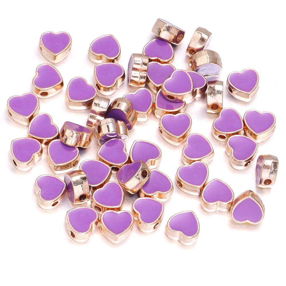 10pcs/lot 8mm Alloy Double Sided Love Heart Beads Multicolor Enamel Loose Spacer Beads For DIY Jewelry Making Necklace Bracelets фіолетовий
10pcs/lot 8mm Alloy Double Sided Love Heart Beads Multicolor Enamel Loose Spacer Beads For DIY Jewelry Making Necklace Bracelets фіолетовий