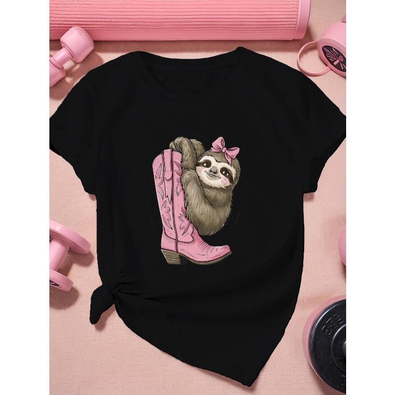 European Size Sloth with pink ribbon Women s Plus Size Sports Short Sleeve T-Shirt 4XL чорний
European Size Sloth with pink ribbon Women s Plus Size Sports Short Sleeve T-Shirt 4XL чорний