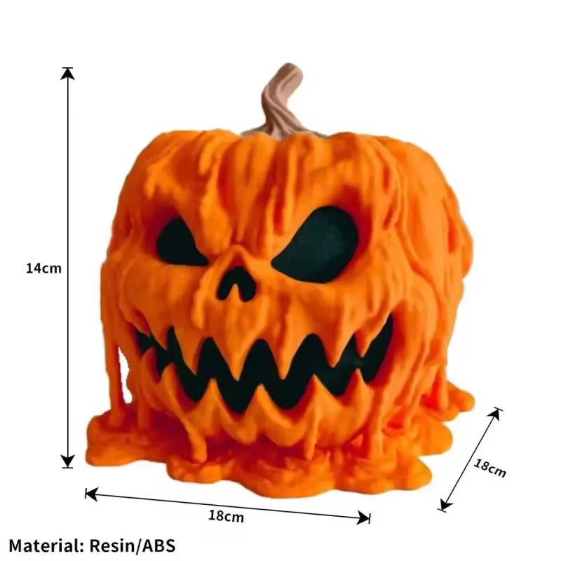 Halloween Resin Drip Wax Pumpkin with Lid Storage Candy Decoration Storage Box Queuing Desktop Horror Ornament Candy Box 
Halloween Resin Drip Wax Pumpkin with Lid Storage Candy Decoration Storage Box Queuing Desktop Horror Ornament Candy Box