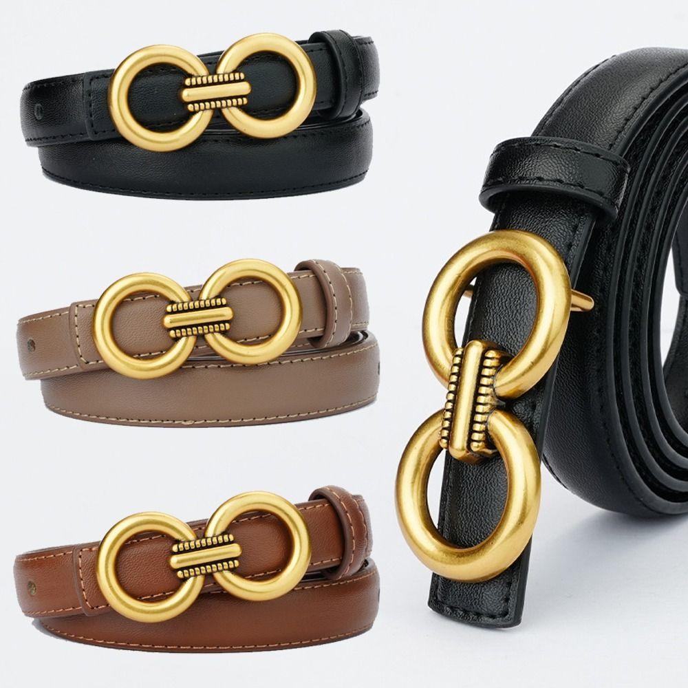 Luxury Design Genuine Leather Belt Women Thin Waist Strap Waist Decoration Trouser Dress Belts
Luxury Design Genuine Leather Belt Women Thin Waist Strap Waist Decoration Trouser Dress Belts