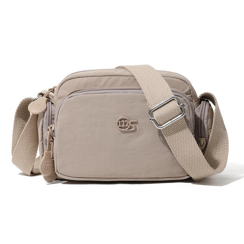 Ультралегкая водонепроницаемая нейлоновая сумка-мессенджер женская 2025 новая повседневная и легкая многослойная наплечная сумка сумка для мобильного телефона хаки