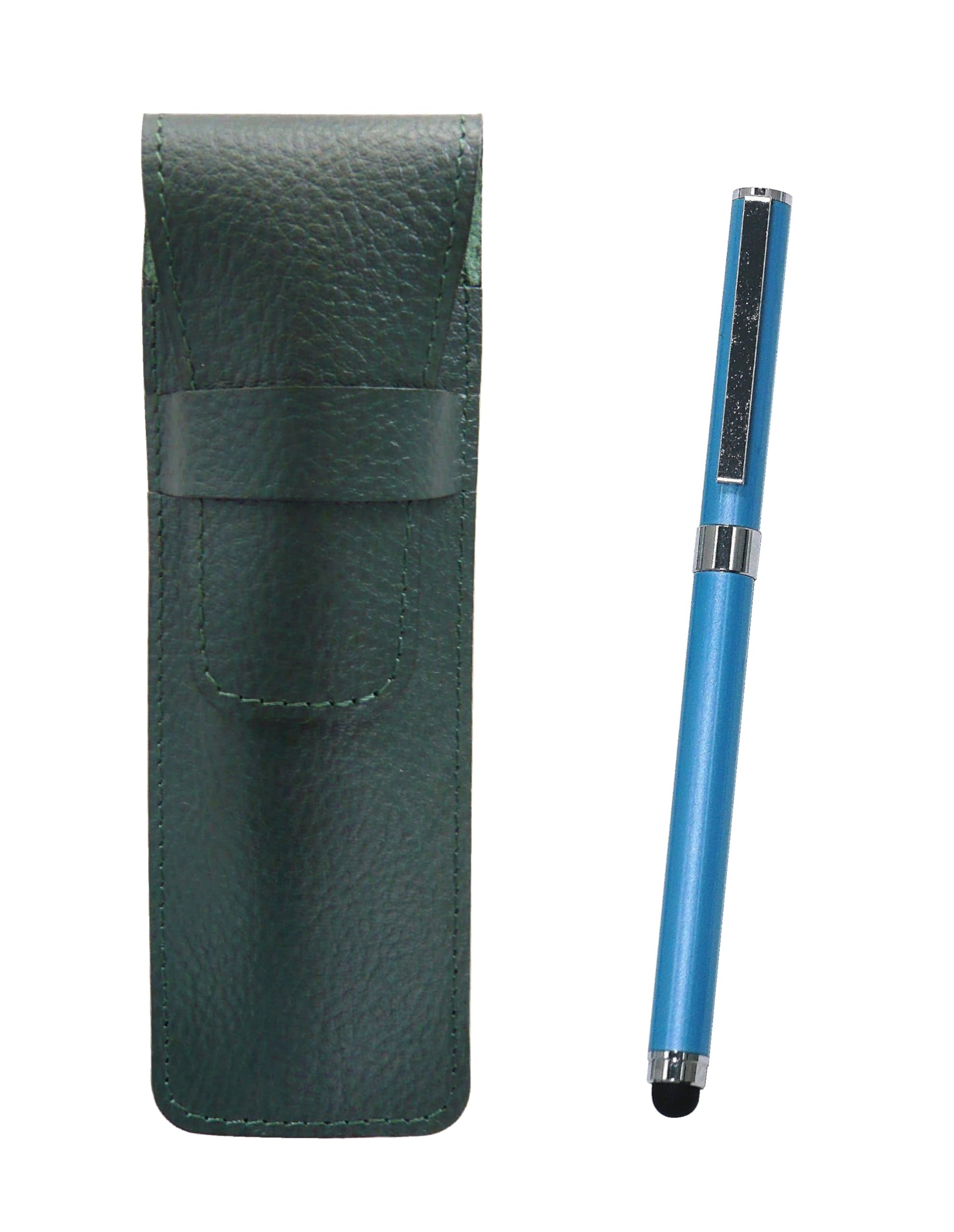 Grained Leather Pencil Case Moss Green Smartphone Touch Metal Cap Type Ballpoint Pen Extra Set Blue 2-Pack SASMG-QSJW700-L-2
Grained Leather Pencil Case Moss Green Smartphone Touch Metal Cap Type Ballpoint Pen Extra Set Blue 2-Pack SASMG-QSJW700-L-2
