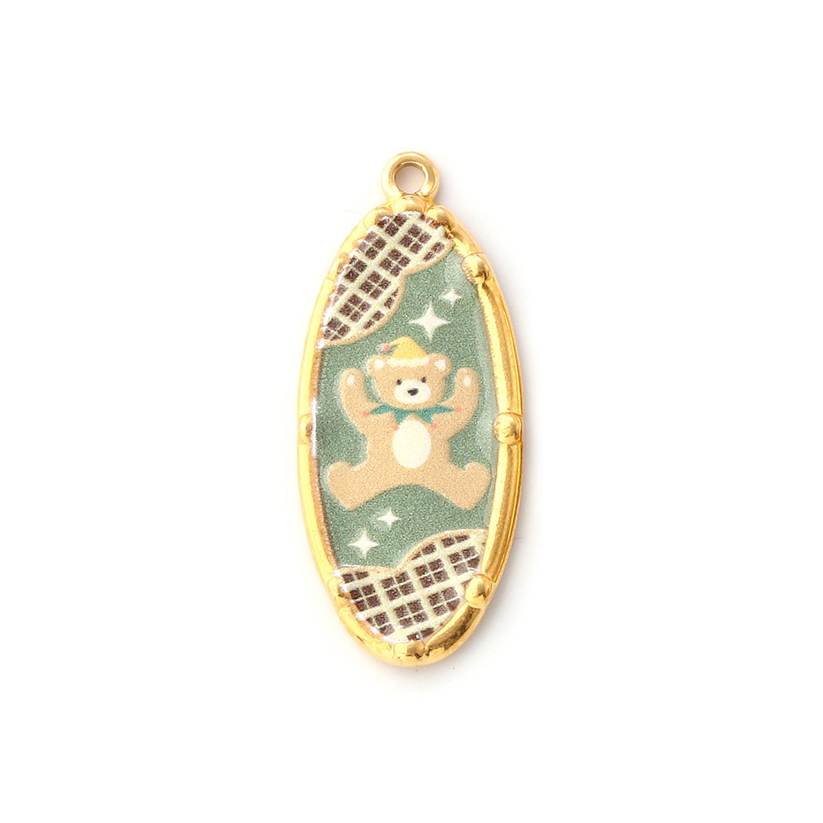 1PC Bear Heart Printed 304 Stainless Steel Pendants 18K Gold Plated Multicolor Enamel Charms Making Necklace Jewelry Findings
1PC Bear Heart Printed 304 Stainless Steel Pendants 18K Gold Plated Multicolor Enamel Charms Making Necklace Jewelry Findings