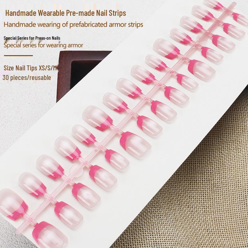 Cat Eye Rose Red Edge French Manicure Pre-Made Nail Tips - Summer Style False Nails
Cat Eye Rose Red Edge French Manicure Pre-Made Nail Tips - Summer Style False Nails