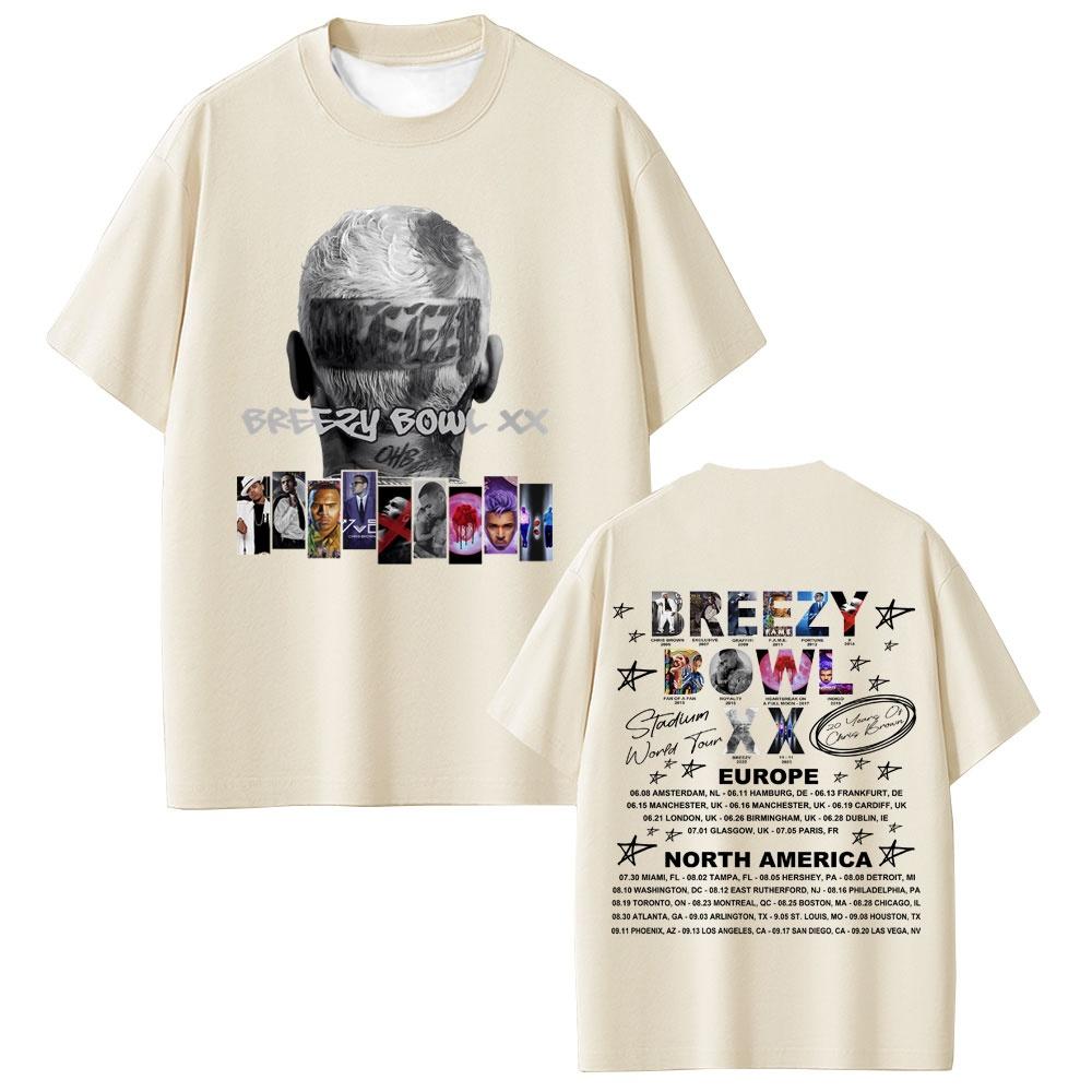 Rapper Chris Brown Breezy Bowl XX Tour 2025 T-shirt Men Women Hip Hop Fashion Pop Music T Shirts HIPHOP Vintage T-shirts M
Rapper Chris Brown Breezy Bowl XX Tour 2025 T-shirt Men Women Hip Hop Fashion Pop Music T Shirts HIPHOP Vintage T-shirts M