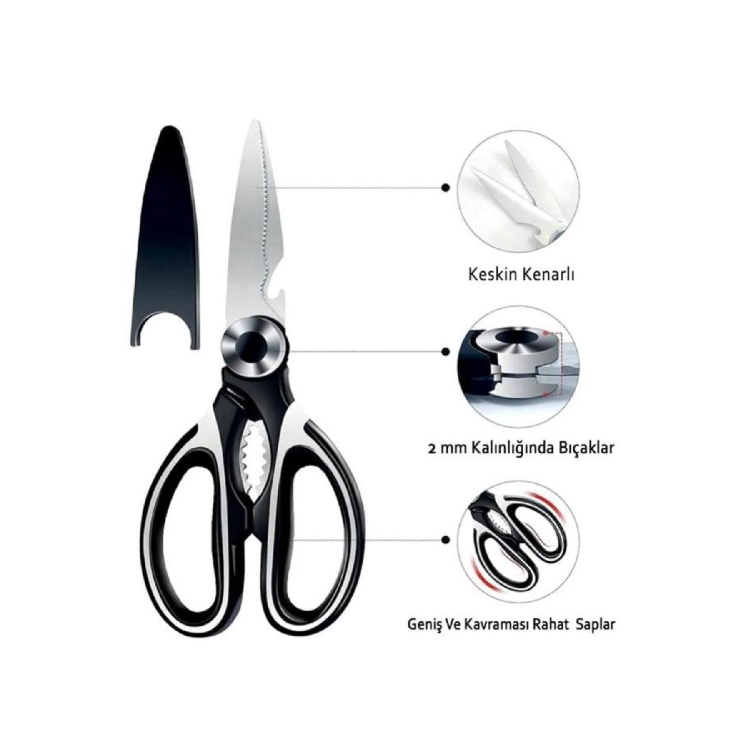 Stainless Steel Ultra Sharpened Kitchen Shears Multipurpose Fish Meat Vegetable Scissors
Stainless Steel Ultra Sharpened Kitchen Shears Multipurpose Fish Meat Vegetable Scissors