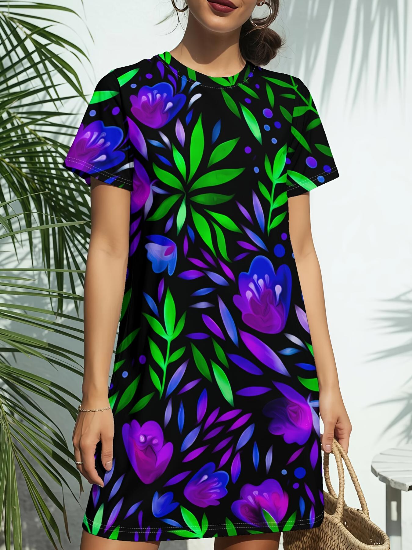 Purple BloomNew Women s Round Neck Short Sleeve T-Shirt Dress. American Style Trend Digital Printing. Casual and Versatile for Spring and Summer. Eleg 3XL дубильна кора
Purple BloomNew Women s Round Neck Short Sleeve T-Shirt Dress. American Style Trend Digital Printing. Casual and Versatile for Spring and Summer. Eleg 3XL дубильна кора