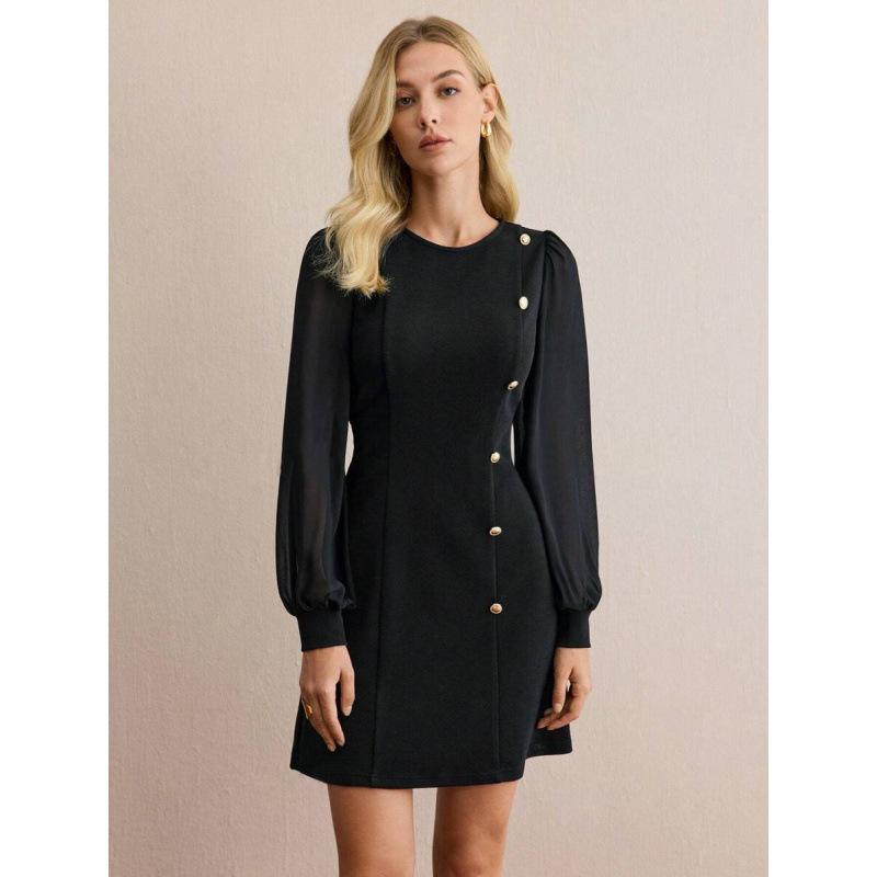 Spring Women Clothing Round Neck Slim Fit Slimming Long Sleeve Solid Color Maxi Dress L чёрный
Spring Women Clothing Round Neck Slim Fit Slimming Long Sleeve Solid Color Maxi Dress L чёрный