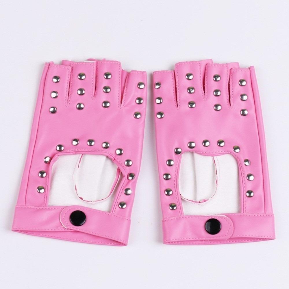 PU Leather Motorcycle Gloves Fingerless Nightclub Pole Dancing Mittens New Half Finger Gloves Gift темно-рожевого кольору
PU Leather Motorcycle Gloves Fingerless Nightclub Pole Dancing Mittens New Half Finger Gloves Gift темно-рожевого кольору