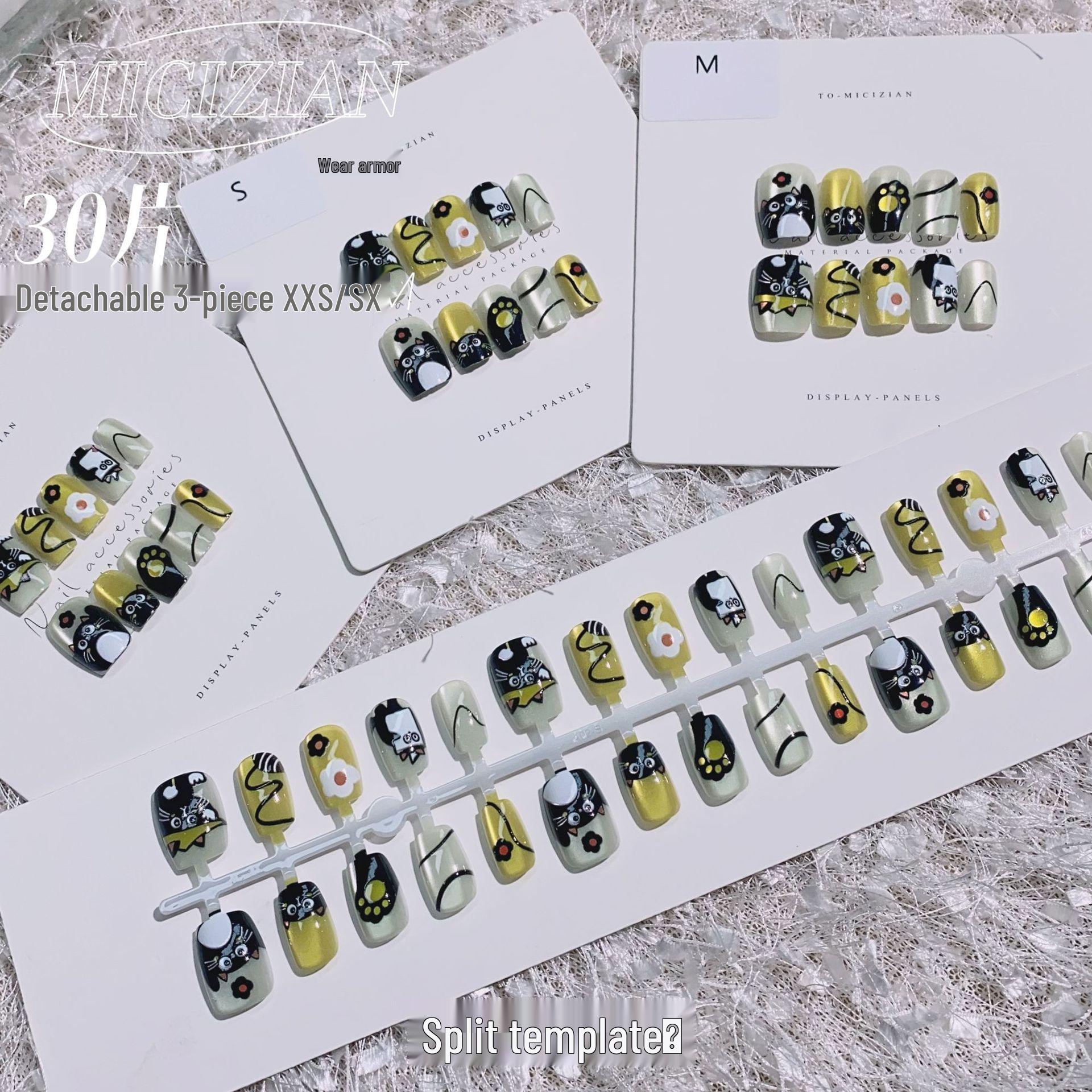 New Cute Totoro Cat Eye Press-On Cartoon False Nails - Childlike Design with Sized Nail Tips
New Cute Totoro Cat Eye Press-On Cartoon False Nails - Childlike Design with Sized Nail Tips