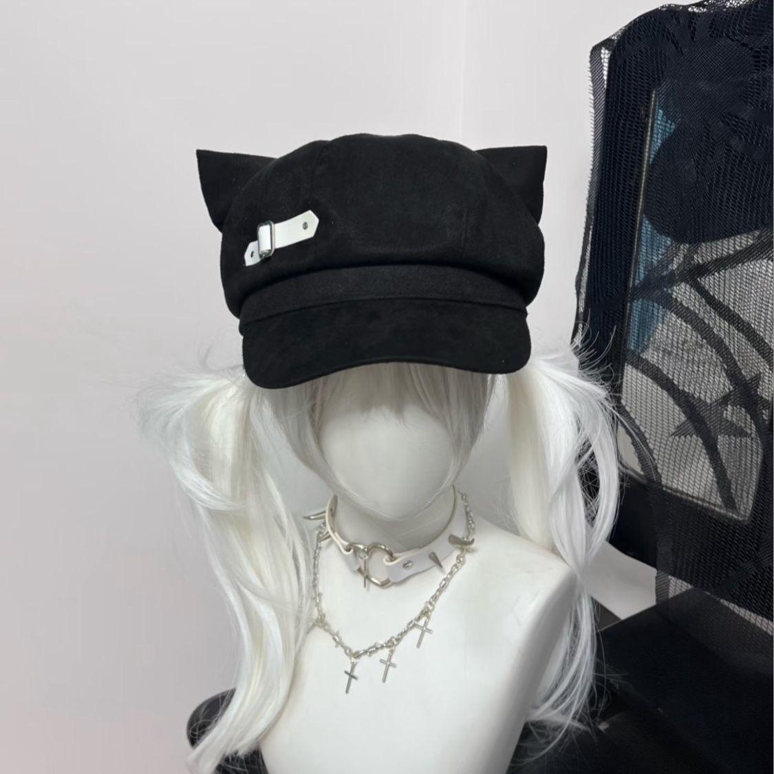 Original cat ear beret Japanese cute y2k subculture hat earth bud house woman M(56-58cm)
Original cat ear beret Japanese cute y2k subculture hat earth bud house woman M(56-58cm)