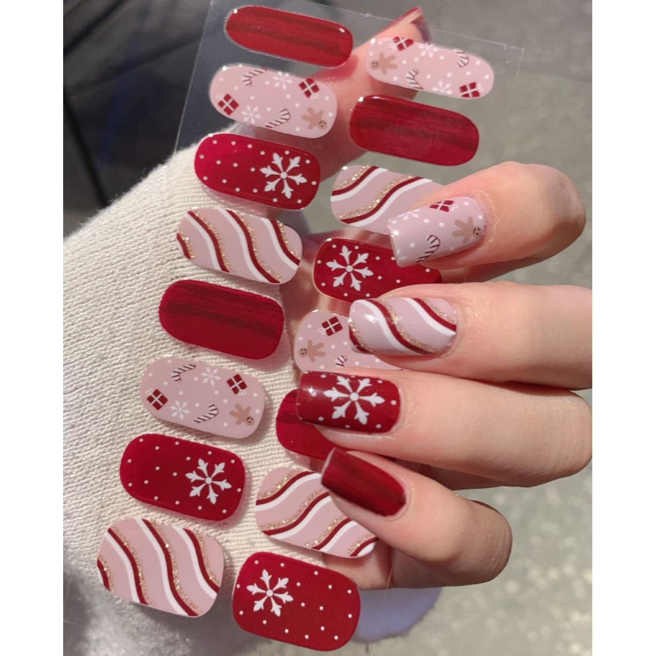 6styles Christmas Nail Art Stickers Dot Snowflake Designs Gel Nail Decals Perfect for New Year DIY Manicures No UV Lamp Needed
6styles Christmas Nail Art Stickers Dot Snowflake Designs Gel Nail Decals Perfect for New Year DIY Manicures No UV Lamp Needed